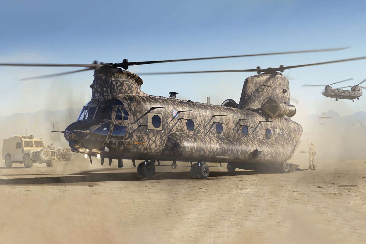 Airfix - Boeing Chinook Hc1 Late Model Helikopter - 1 72 - A06024