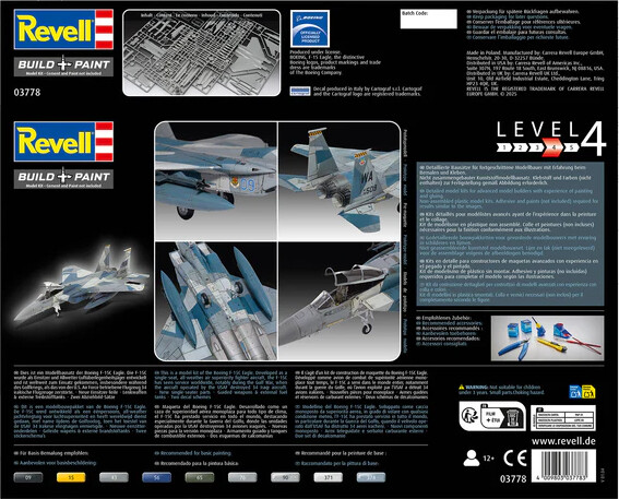 Revel 03778 - Boeing F-15C Eagle - 1 72 - Build Paint - Level 4