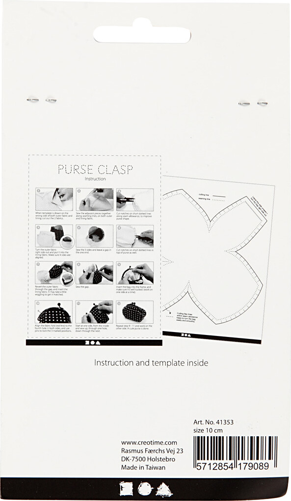 Bøjle Til Pung - Str 10 Cm - Antik Sølv - 1 Stk