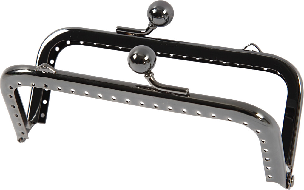 Bøjle Til Pung - Str 10 Cm - Mørk Grå Metallic - 1 Stk