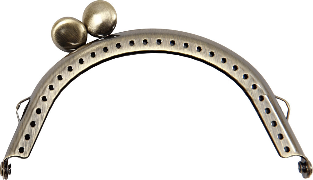 Bøjle Til Pung - Str 8 Cm - Børstet Messing - 1 Stk