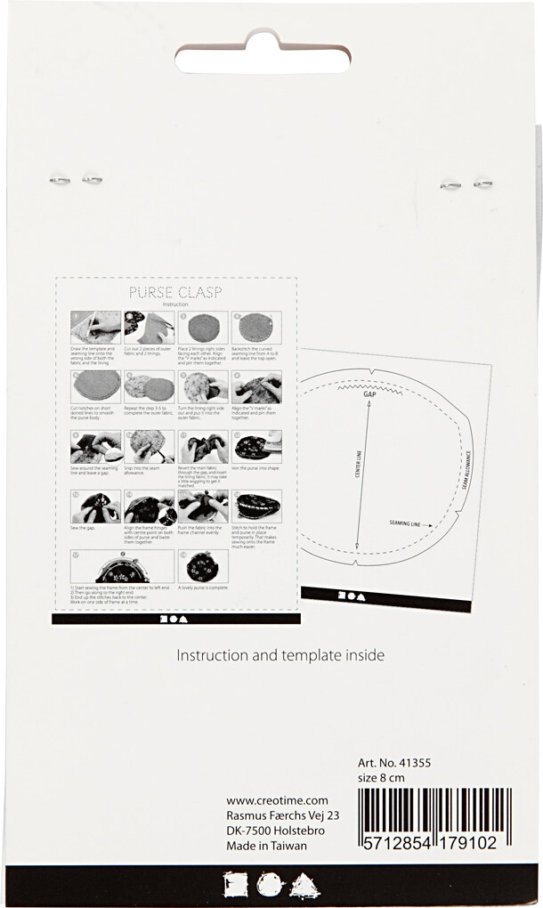 Bøjle Til Pung - Str 8 Cm - Børstet Messing - 1 Stk