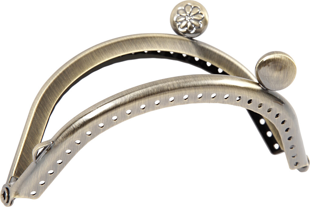 Bøjle Til Pung - Str 8 Cm - Børstet Messing - 1 Stk