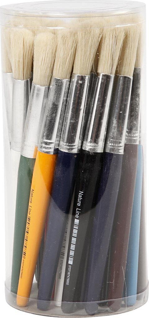 Børnepensler - L 19 Cm - B 12 Mm - Rund - 30 Stk