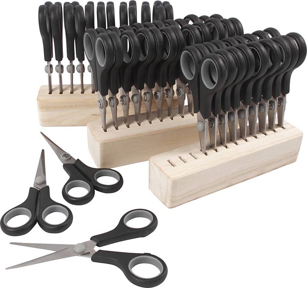 Børnesaks - L 14 Cm - Højre- Og Venstrehånd - Sort - 36Stk
