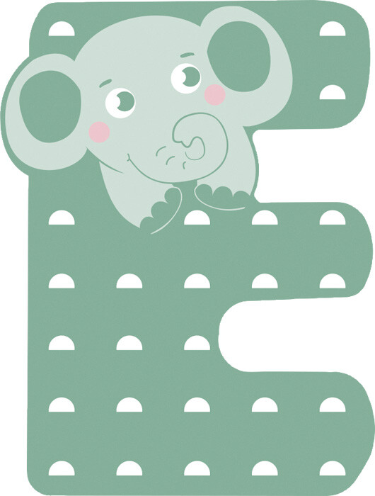 Dyrebogstaver I Træ - E - Small Foot - Assorteret