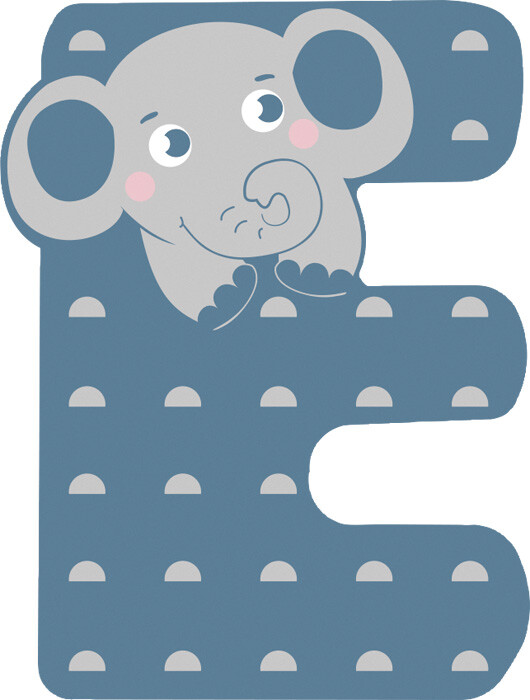 Dyrebogstaver I Træ - E - Small Foot - Assorteret