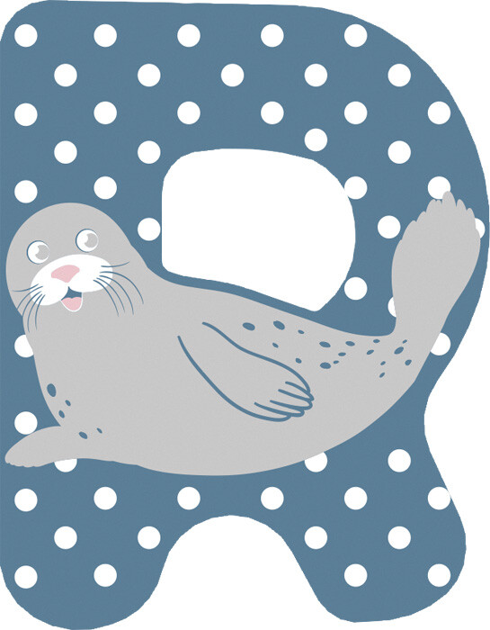 Dyrebogstaver I Træ - R - Small Foot - Assorteret