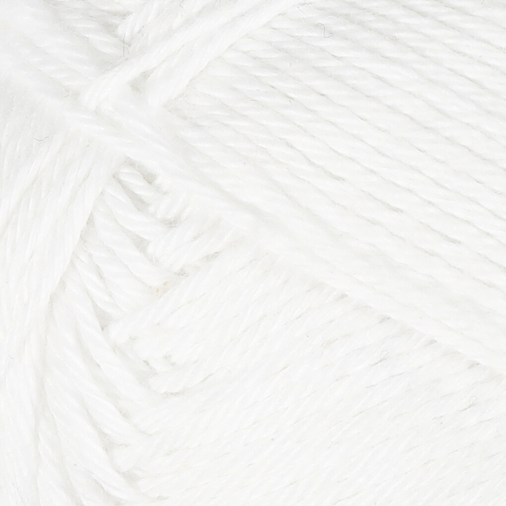 Bomuldsgarn - Nr 84 - Hvid - L 170 M - 50 G