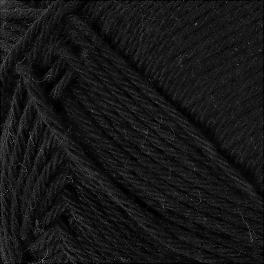 Bomuldsgarn - Nr 84 - Sort - L 170 M - 50 G