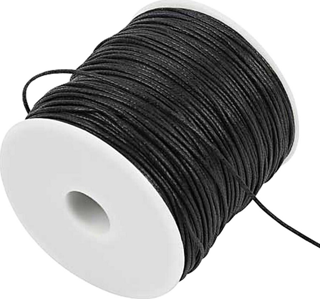 Bomuldssnor - Tykkelse 1 Mm - Sort - 100 M