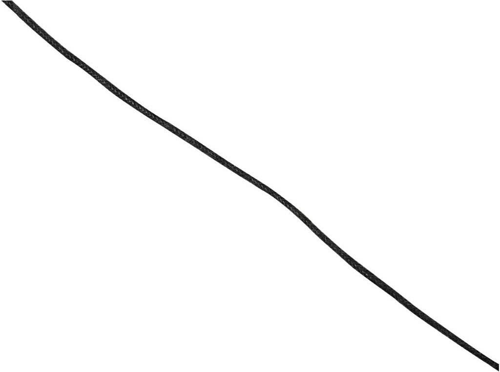 Bomuldssnor - Tykkelse 2 Mm - Sort - 100 M