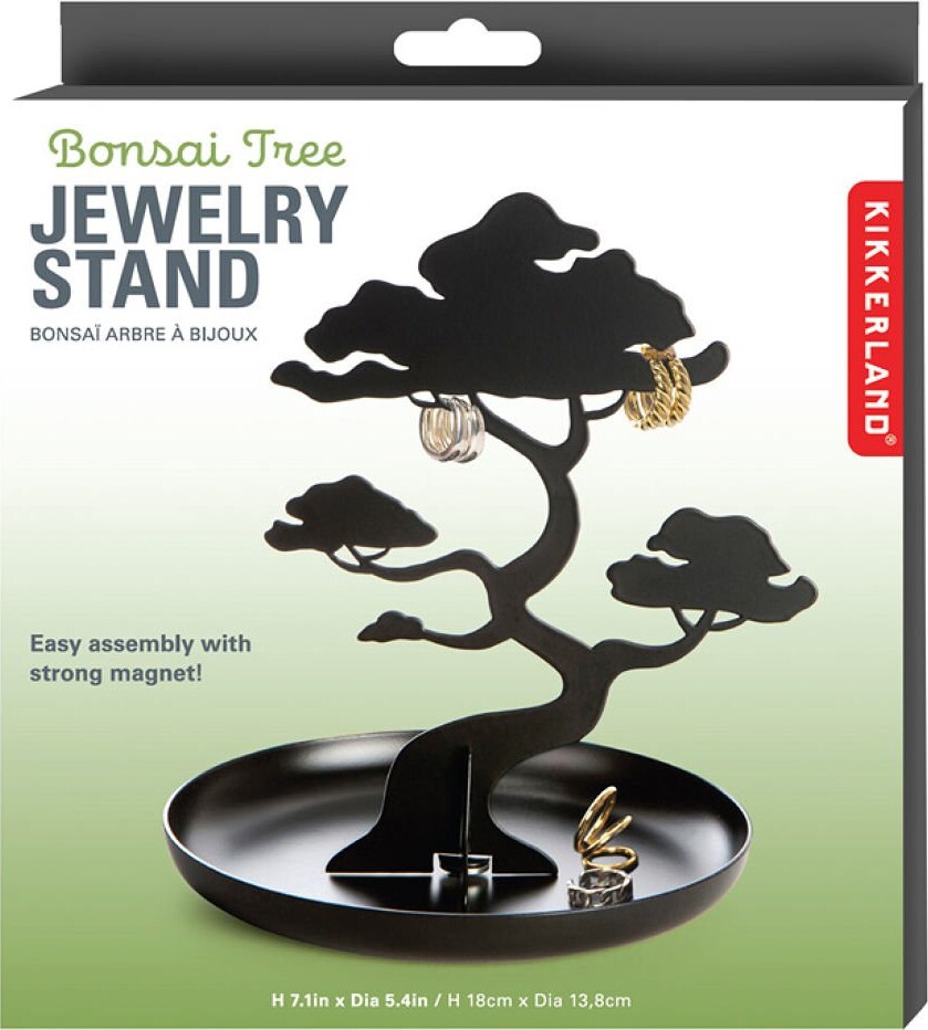 Kikkerland - Smykketræ - Bonsai - Sort - Metal