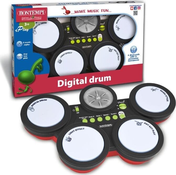 Bontempi - Elektrisk Trommesæt Til Børn