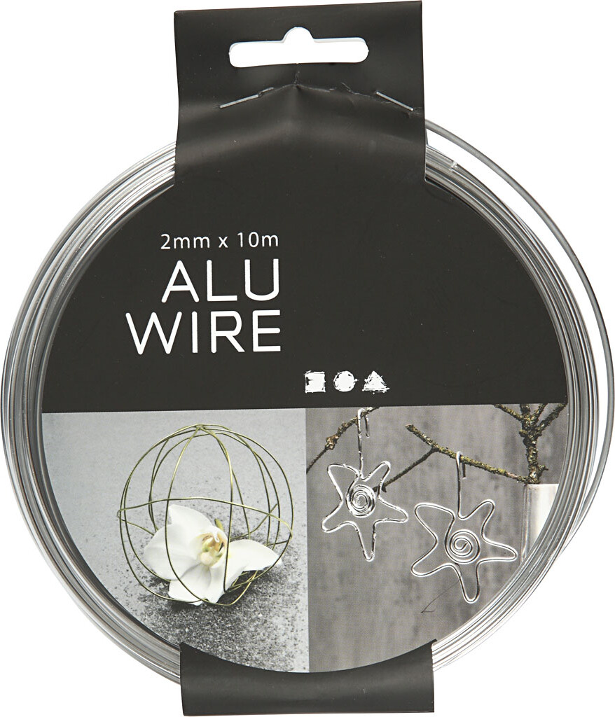 Bonzaitråd - Rund - Tykkelse 2 Mm - Sølv - 10 M