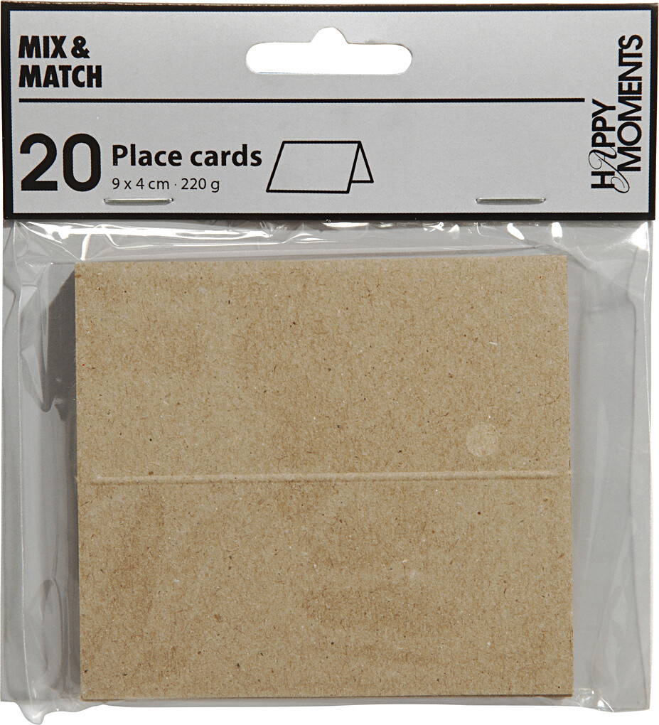 Bordkort - Natur - 9X4 Cm - 20 Stk