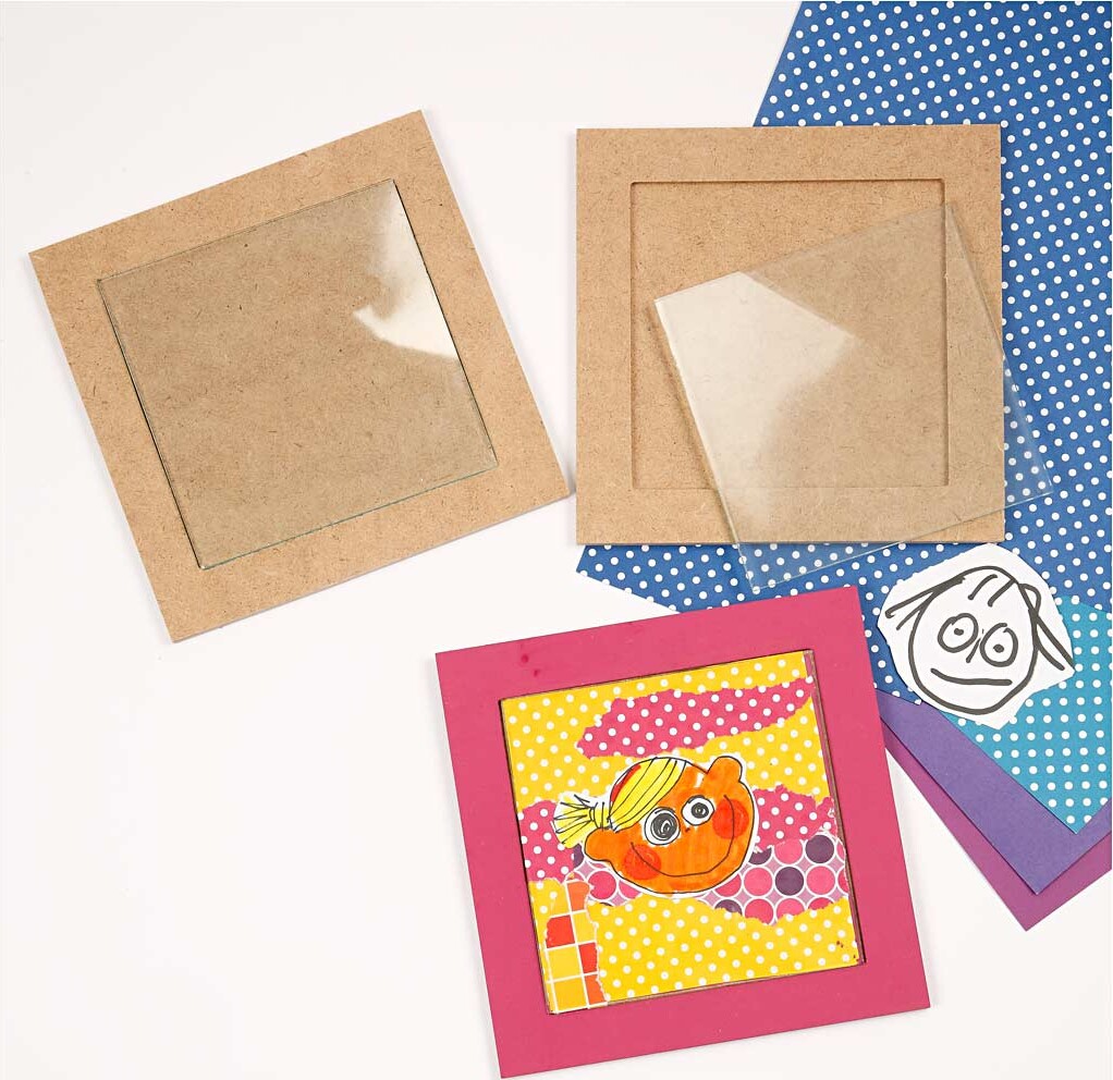 Bordskåner Med Glasplade - Str 15X15X0 5 Cm - 6 Stk