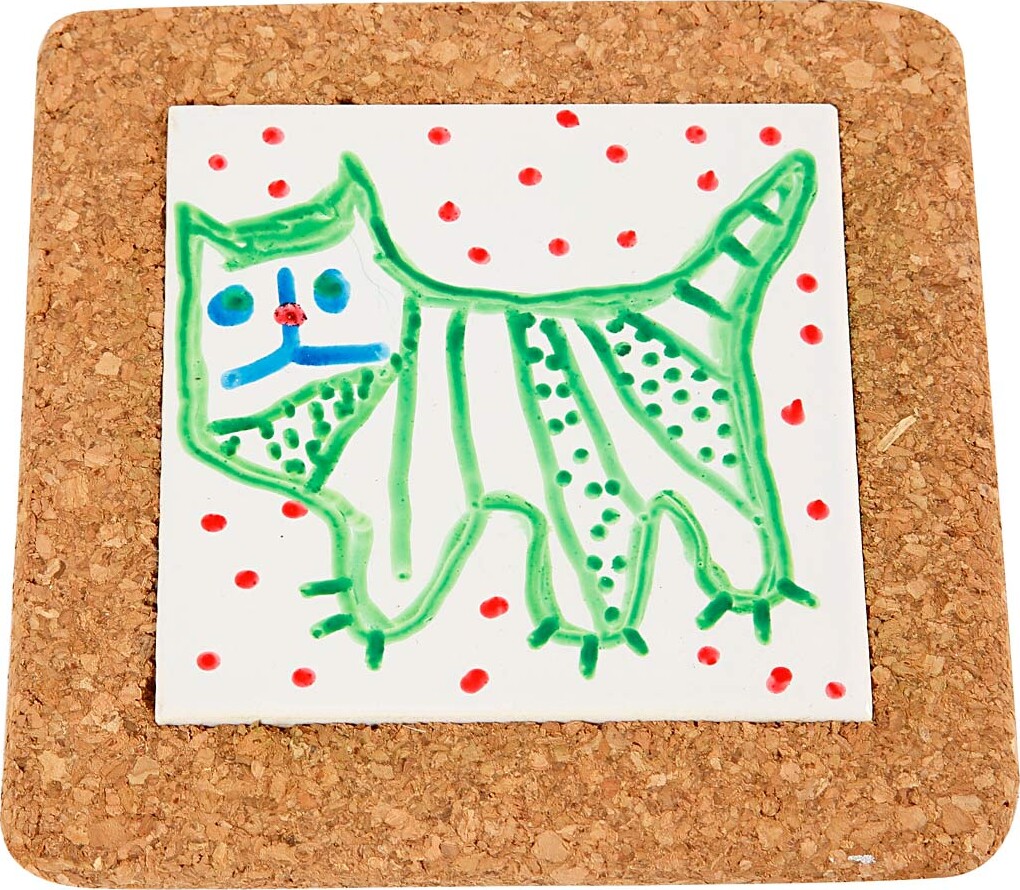 Bordskåner Med Korkramme - Str 15 5X15 5X1 Cm - Hvid - 10 Stk