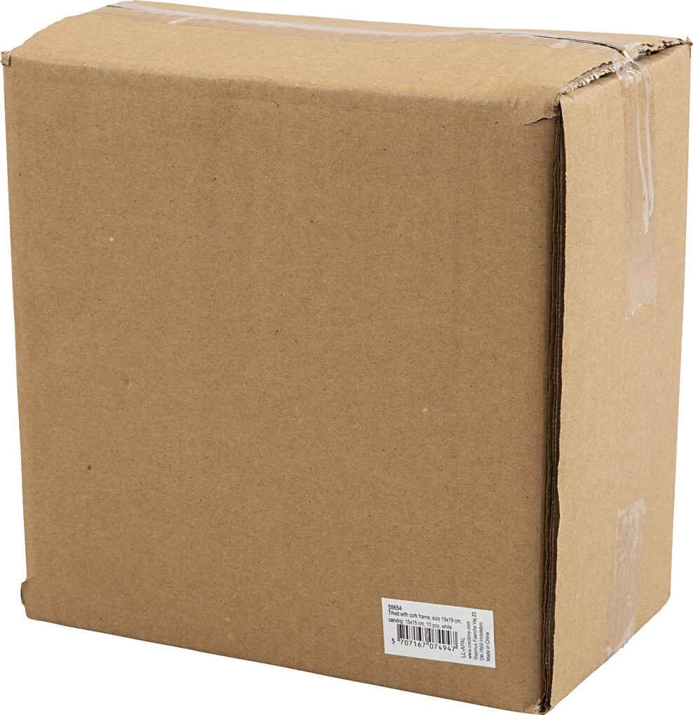 Bordskåner Med Korkramme - Str 19X19X1 1 Cm - Hvid - 10 Stk