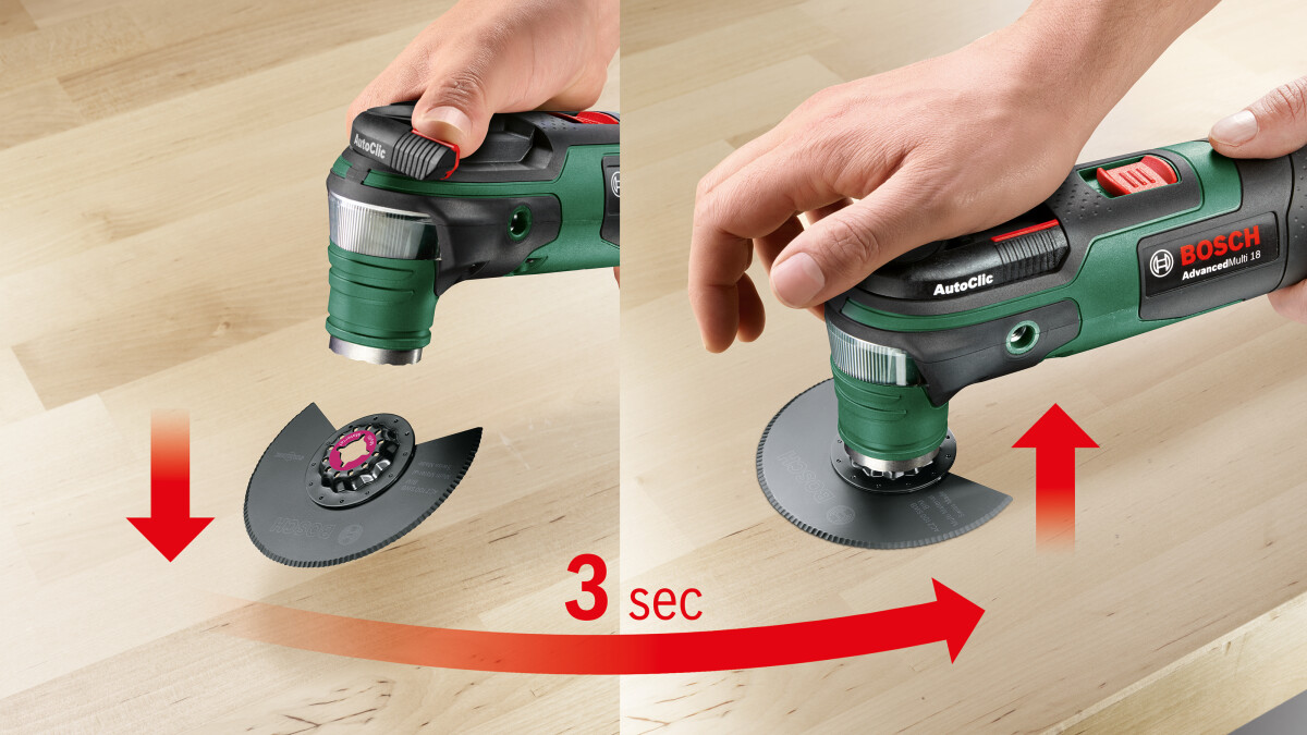 Bosch Diy - Batteridrevet Multifunktionsværktøj 18V Med Autoclic-System