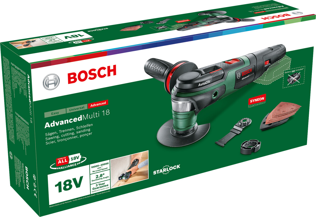 Bosch Diy - Batteridrevet Multifunktionsværktøj 18V Med Autoclic-System