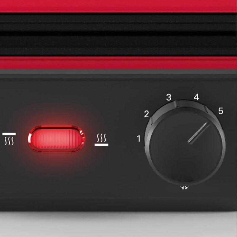 Bosch Tcg4104 - Kontaktgrill Med Non-stick Belægning - Rød - 2000w | Se ...
