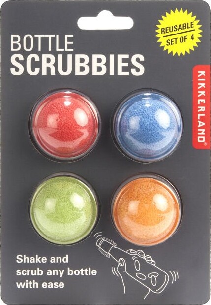 Kikkerland - Bottle Scrubbies - 4 Stk