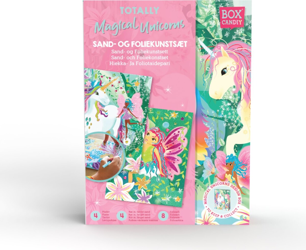 Box Candiy - Sand And Foil Art - Totally Magical Unicorns - Bc-1921