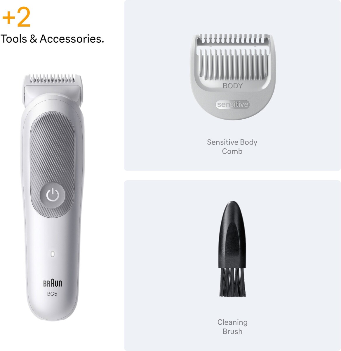 Braun - Kropstrimmer Series 5 2 Groomingredskaber - Grå