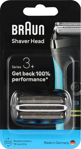 Braun - Series 3 Elektrisk Barbermaskine Originalt Reservehoved 32B - Black