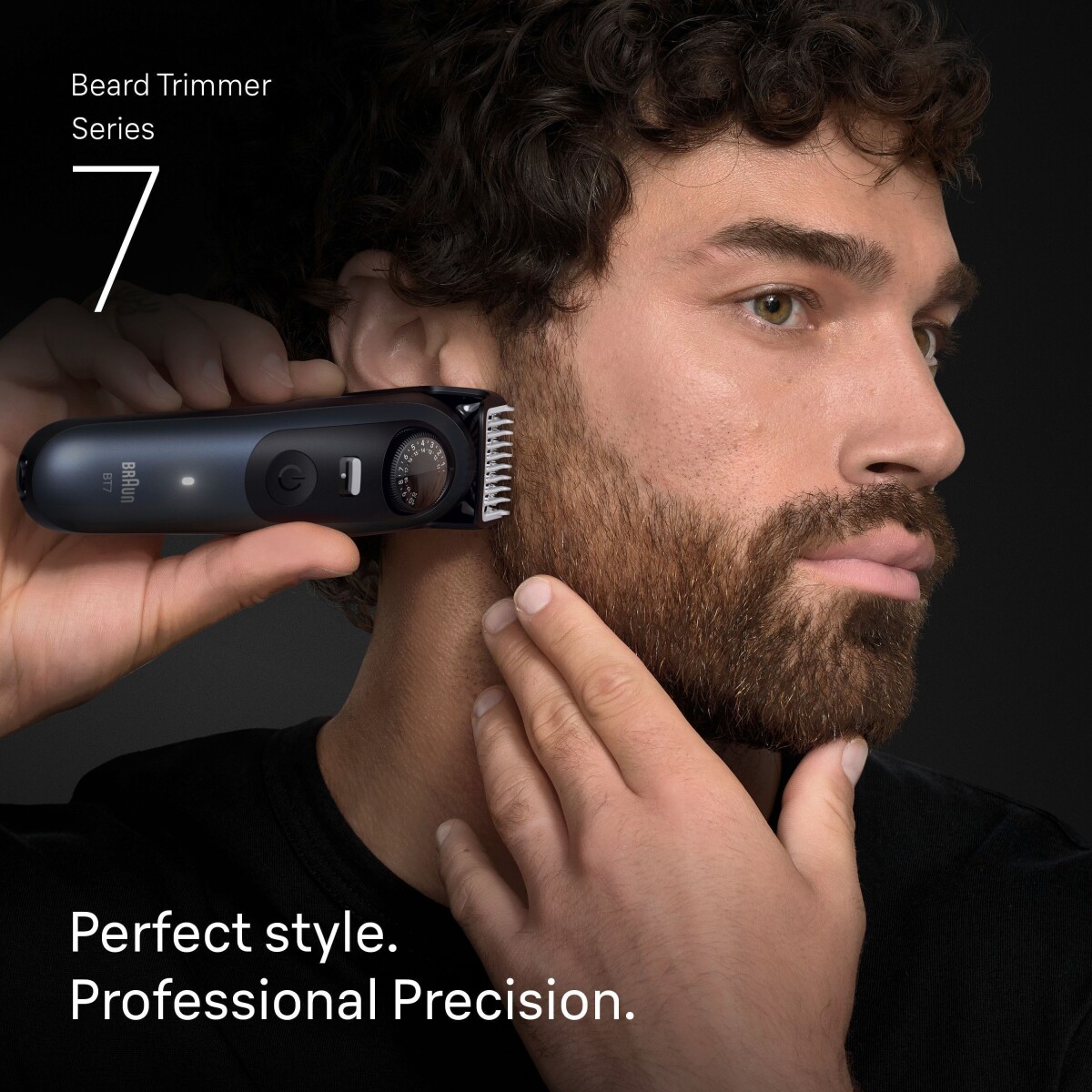 Braun - Skægtrimmer Series 7 6 Barberingsredskaber Bt7520 - Black Deep