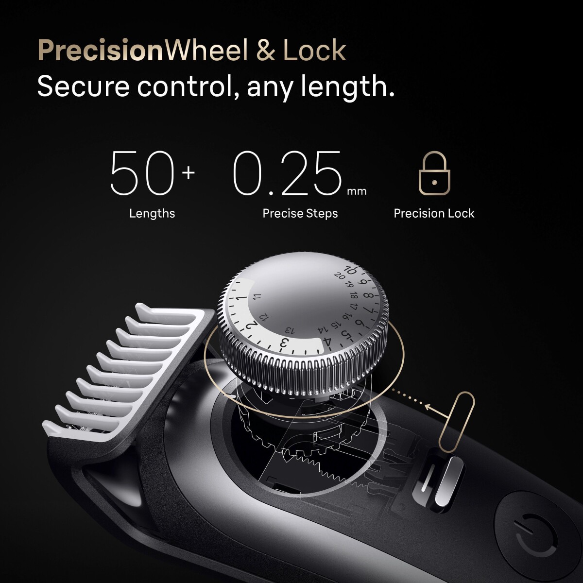 Braun - Skægtrimmer Series 9 7 Barberingsredskaber Bt9520 - Satin Chrome