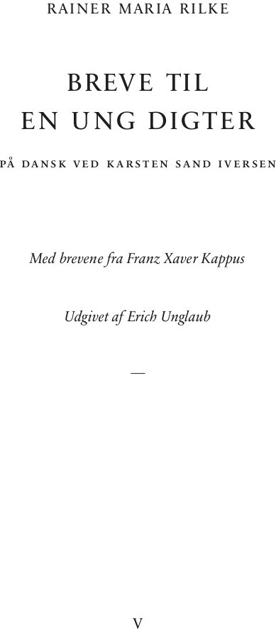 Breve Til En Ung Digter