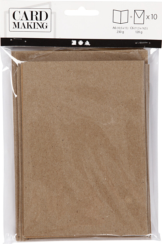 Brevkort Med Kuvert - Kort Str 10 5X15 Cm - Kuvert Str 11 5X16 5 Cm - Natur