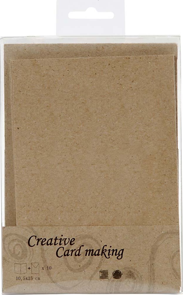 Brevkort Med Kuvert - Kort Str 10 5X15 Cm - Kuvert Str 11 5X16 5 Cm - Natur