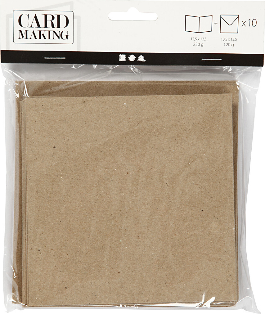 Brevkort Med Kuvert - Kort Str 12 5X12 5 Cm - Kuvert Str 13 5X13 5 Cm -