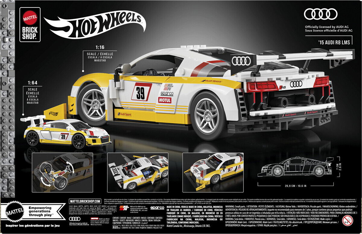 Mattel Brick Shop Jft18 - 15 Audi R8 Lms - Hot Wheels Elite