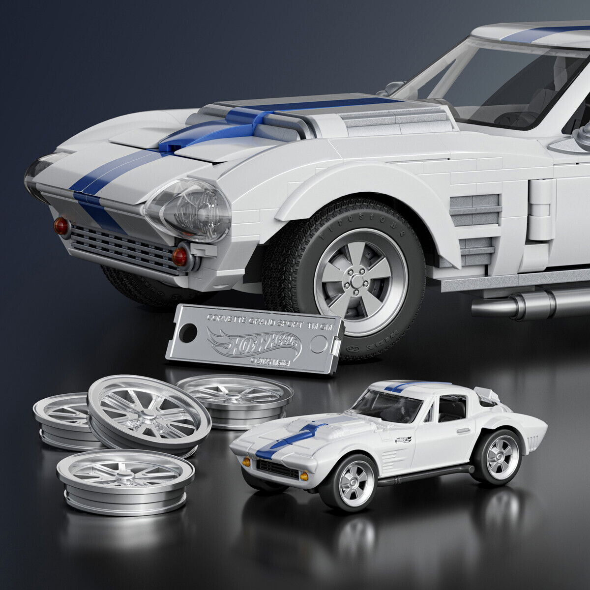 Mattel Brick Shop Jgr31 - Corvette Grand Sport - Hot Wheels Elite