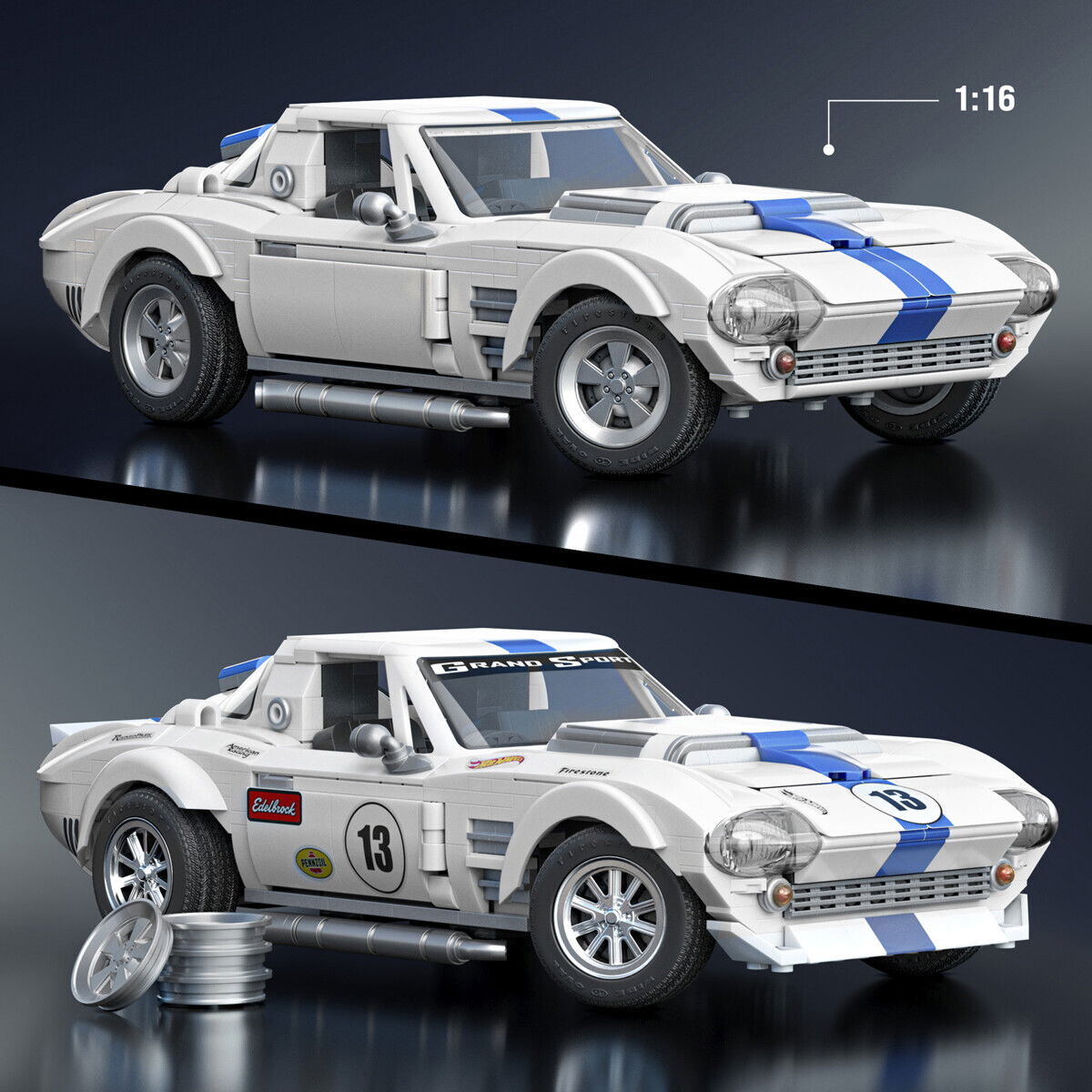 Mattel Brick Shop Jgr31 - Corvette Grand Sport - Hot Wheels Elite