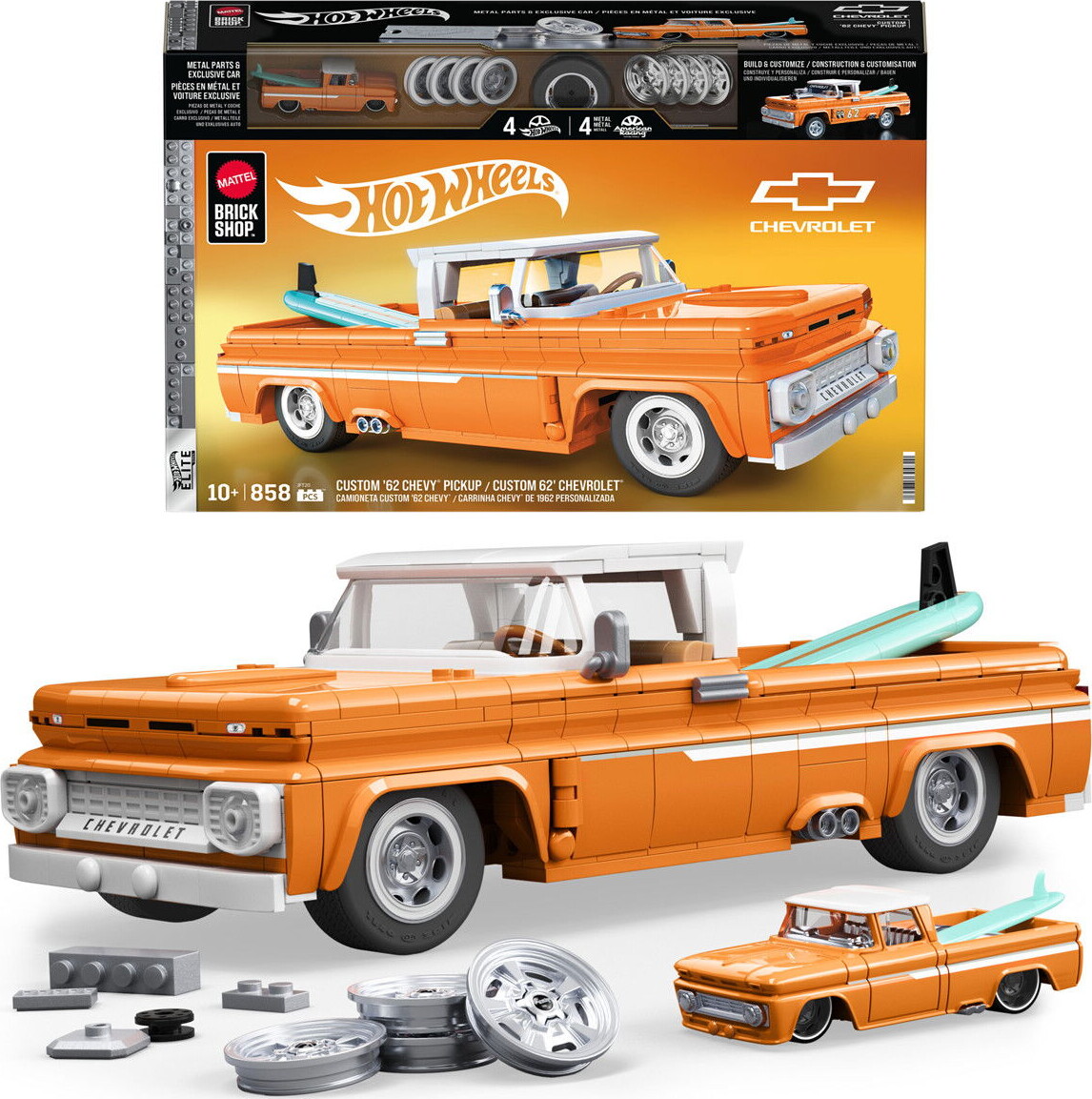 Mattel Brick Shop Jft20 - Custom 62 Chevy Pickup - Hot Wheels Elite