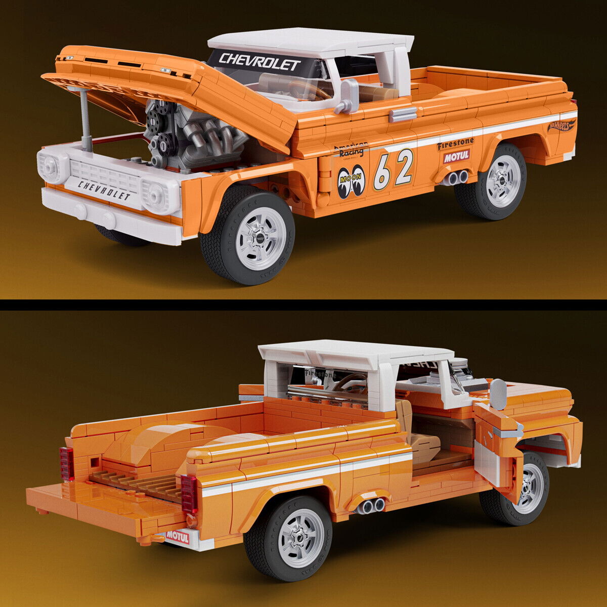 Mattel Brick Shop Jft20 - Custom 62 Chevy Pickup - Hot Wheels Elite