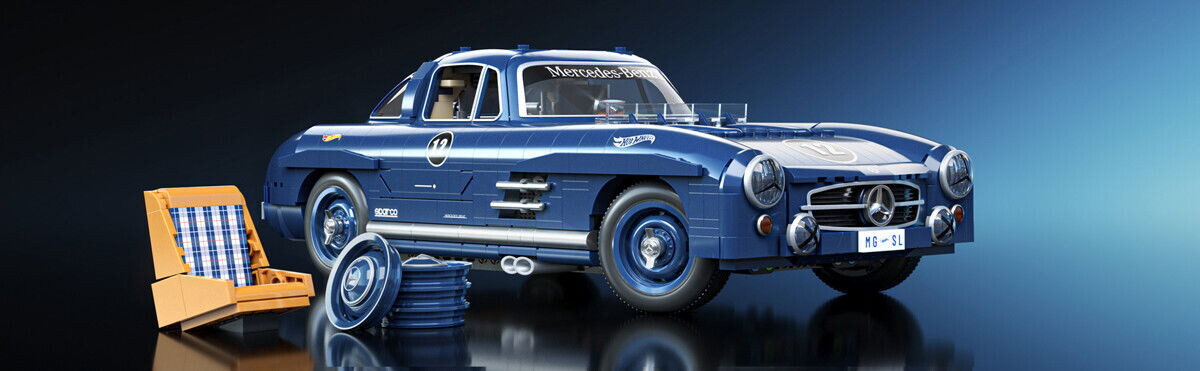 Mattel Brick Shop Hww25 - Mercedes-Benz 300 Sl - Hot Wheels Premium