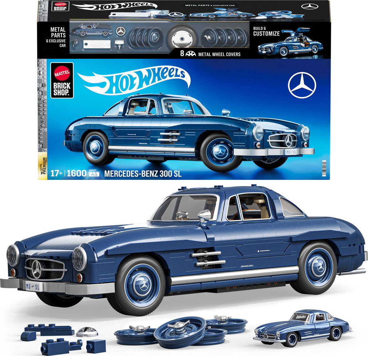 Mattel Brick Shop Hww25 - Mercedes-Benz 300 Sl - Hot Wheels Premium