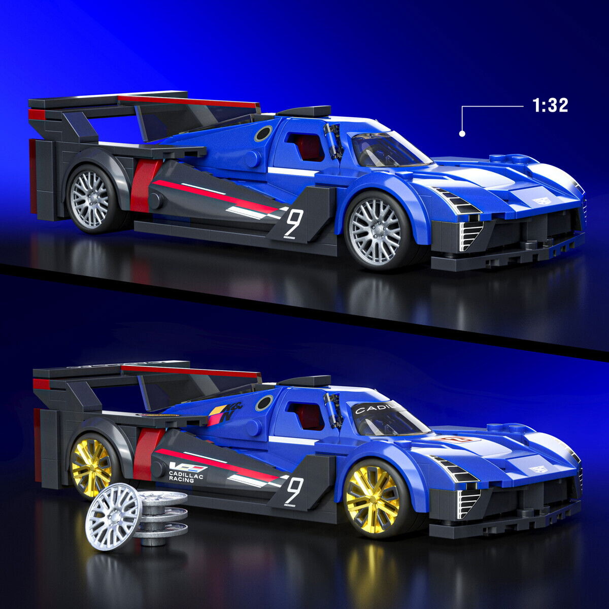 Mattel Brick Shop Jfr89 - Cadillac Project Gtp Hypercar - Hot Wheels Speed