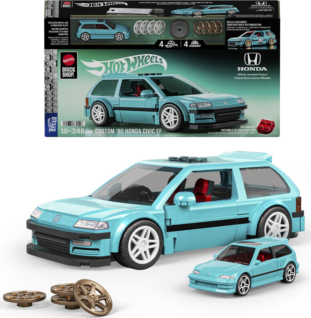 Mattel Brick Shop Jhf62 - Custom 90 Honda Civic Ef - Hot Wheels Speed