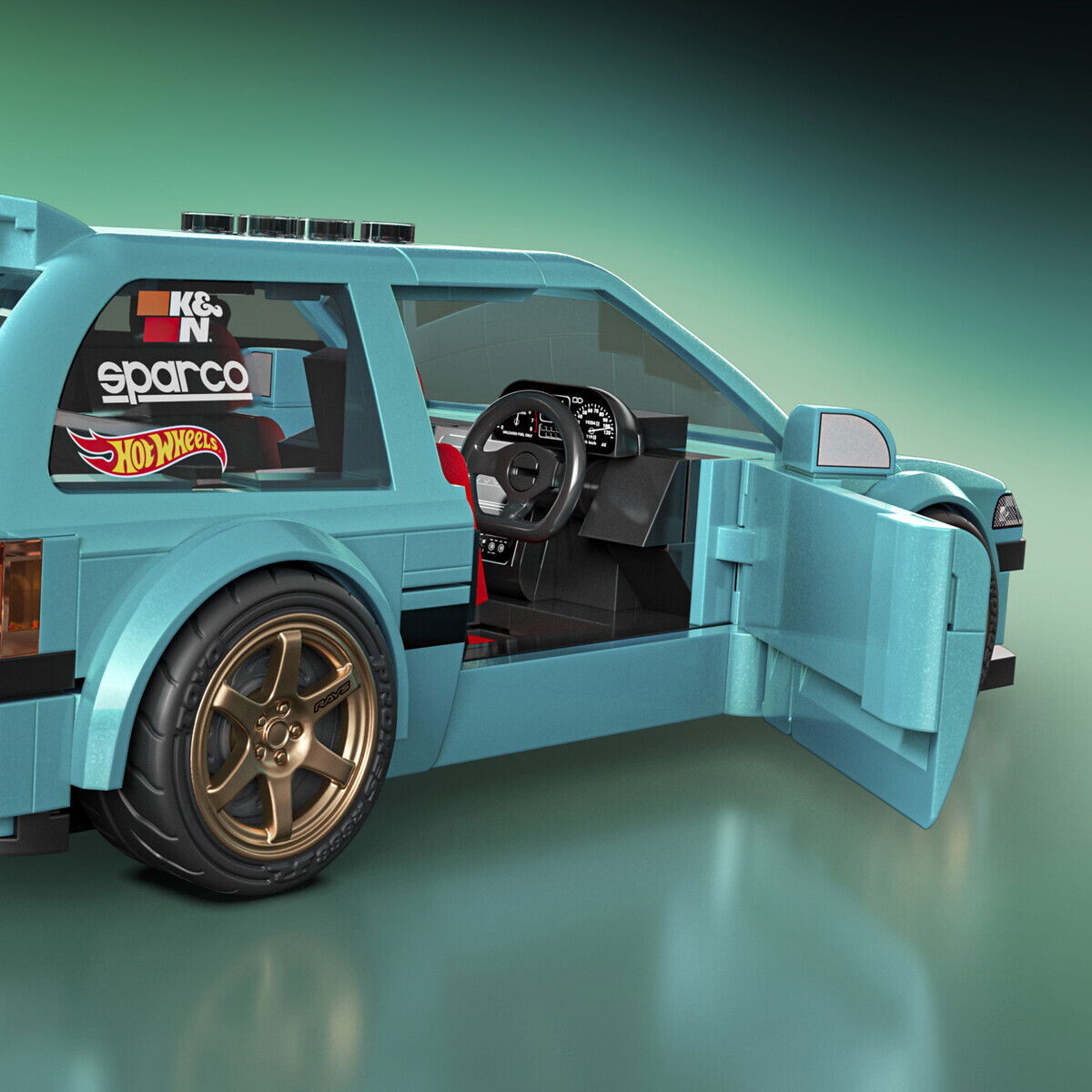 Mattel Brick Shop Jhf62 - Custom 90 Honda Civic Ef - Hot Wheels Speed