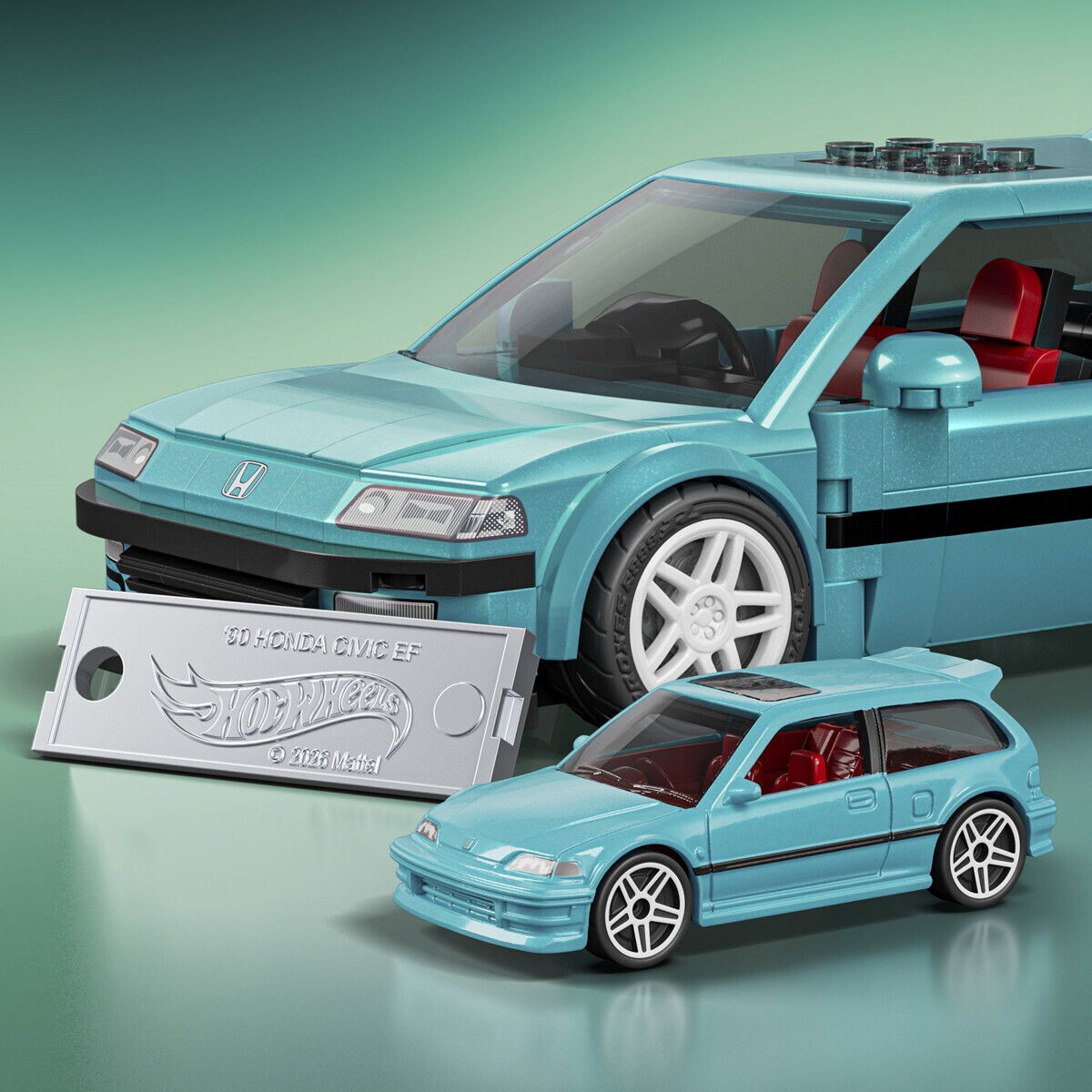 Mattel Brick Shop Jhf62 - Custom 90 Honda Civic Ef - Hot Wheels Speed