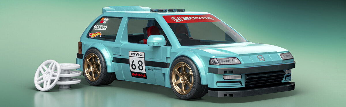 Mattel Brick Shop Jhf62 - Custom 90 Honda Civic Ef - Hot Wheels Speed