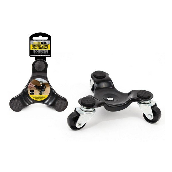 Base Con Ruote Bricotech 90542 - Colore Arancio, Per Carrelli O Mobiletti, Stabile E Facile Da Pulire