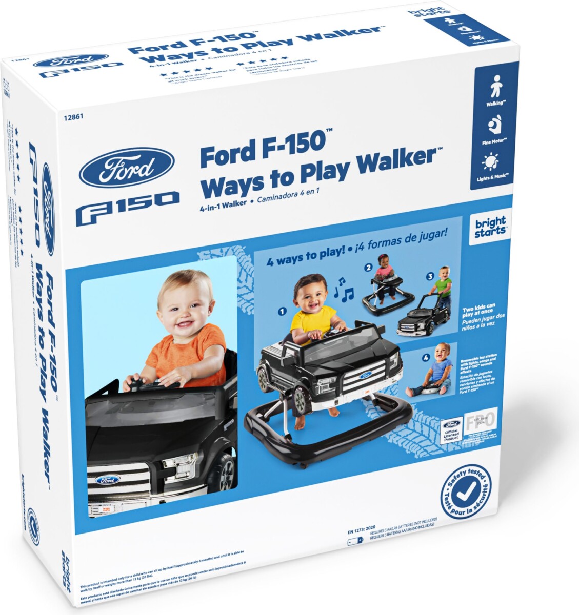 Bright Starts - Gåvogn - 4-I-1 Ford F-150 - Sort